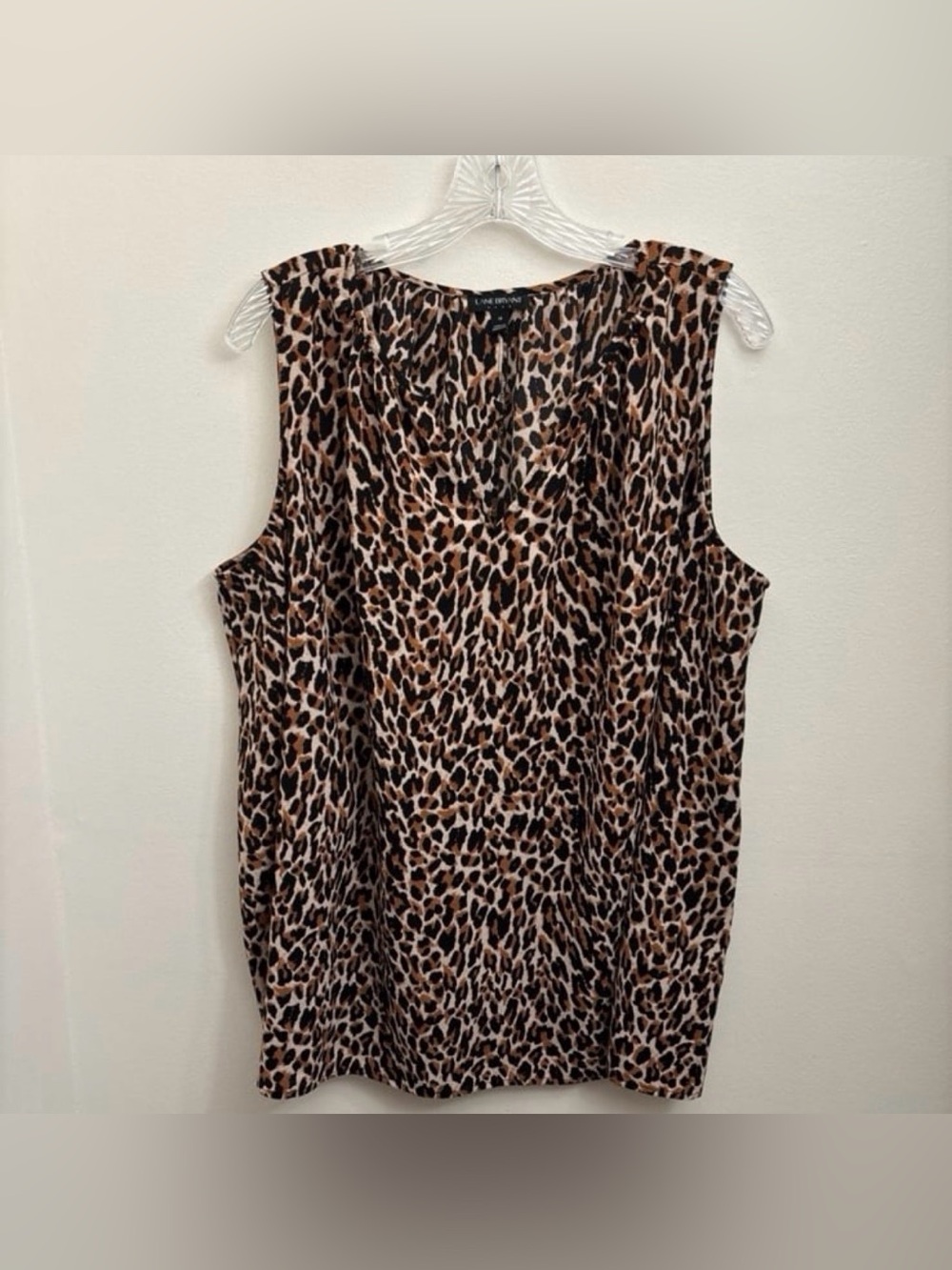 Lane Bryant Leopard-Print V-Neck Sleeveless Tank - Brown & Black